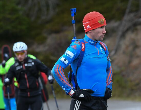 Biathlon. Russian team's training session