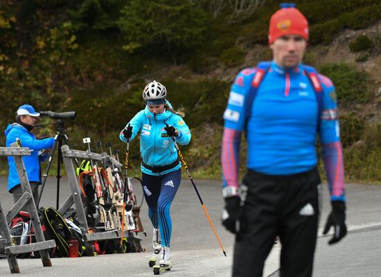 Biathlon. Russian team's training session