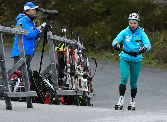 Biathlon. Russian team's training session