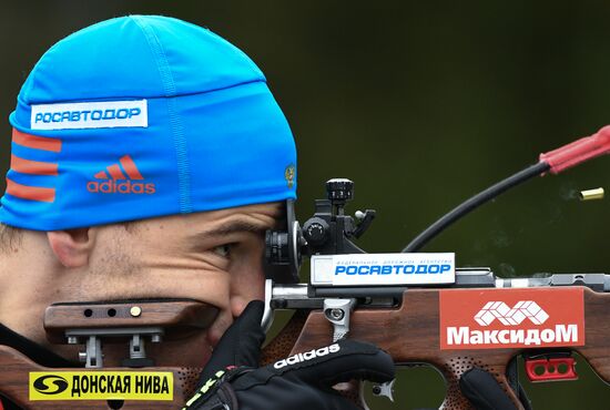Biathlon. Russian team's training session