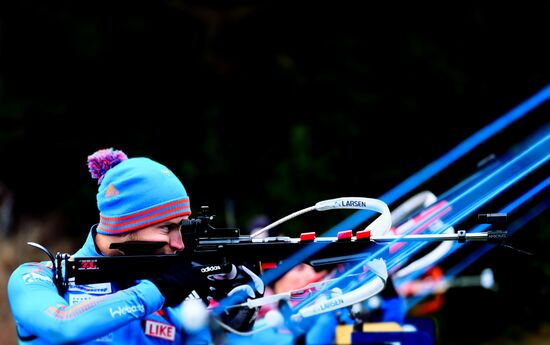 Biathlon. Russian team's training session