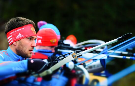 Biathlon. Russian team's training session