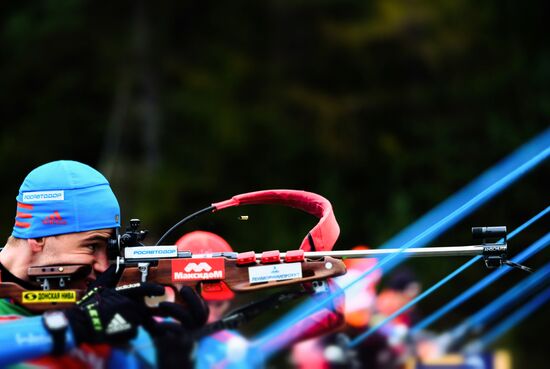 Biathlon. Russian team's training session