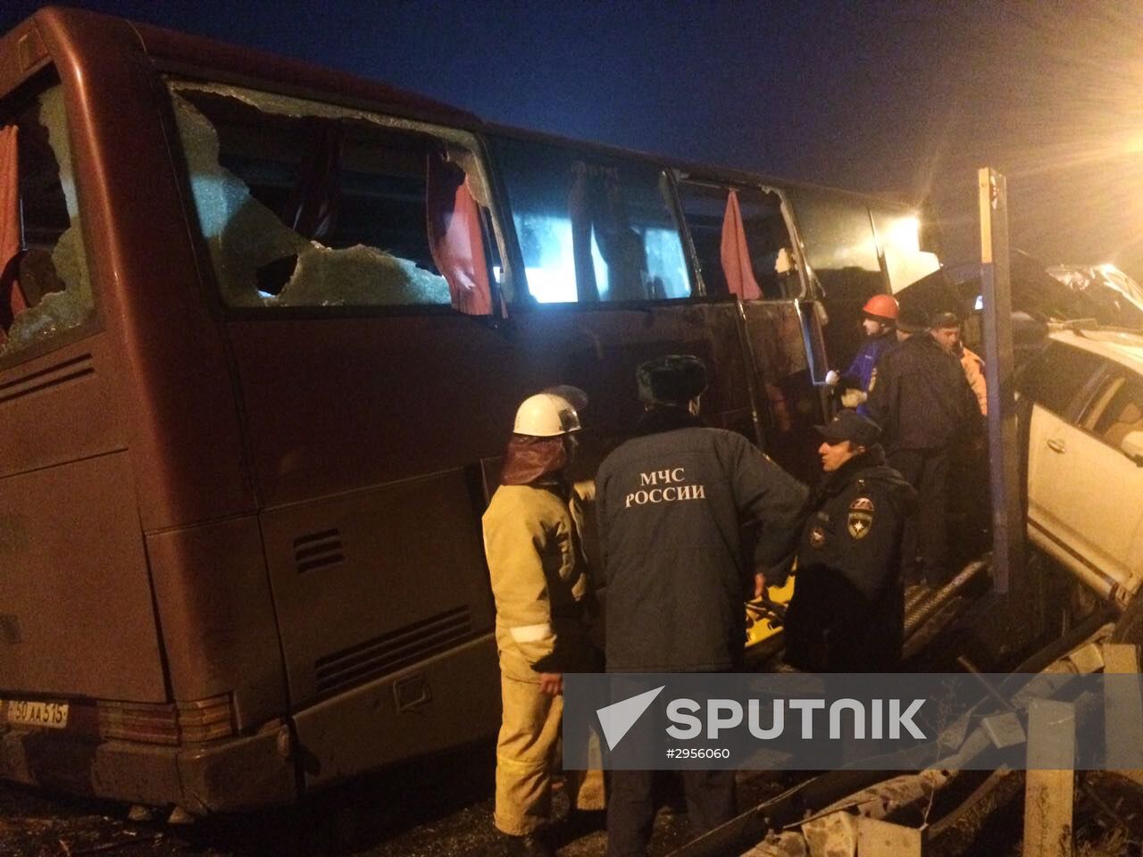 Bus accident on Beslan-Vladikavkaz highway