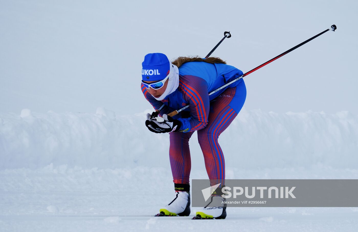 National skiing team training session