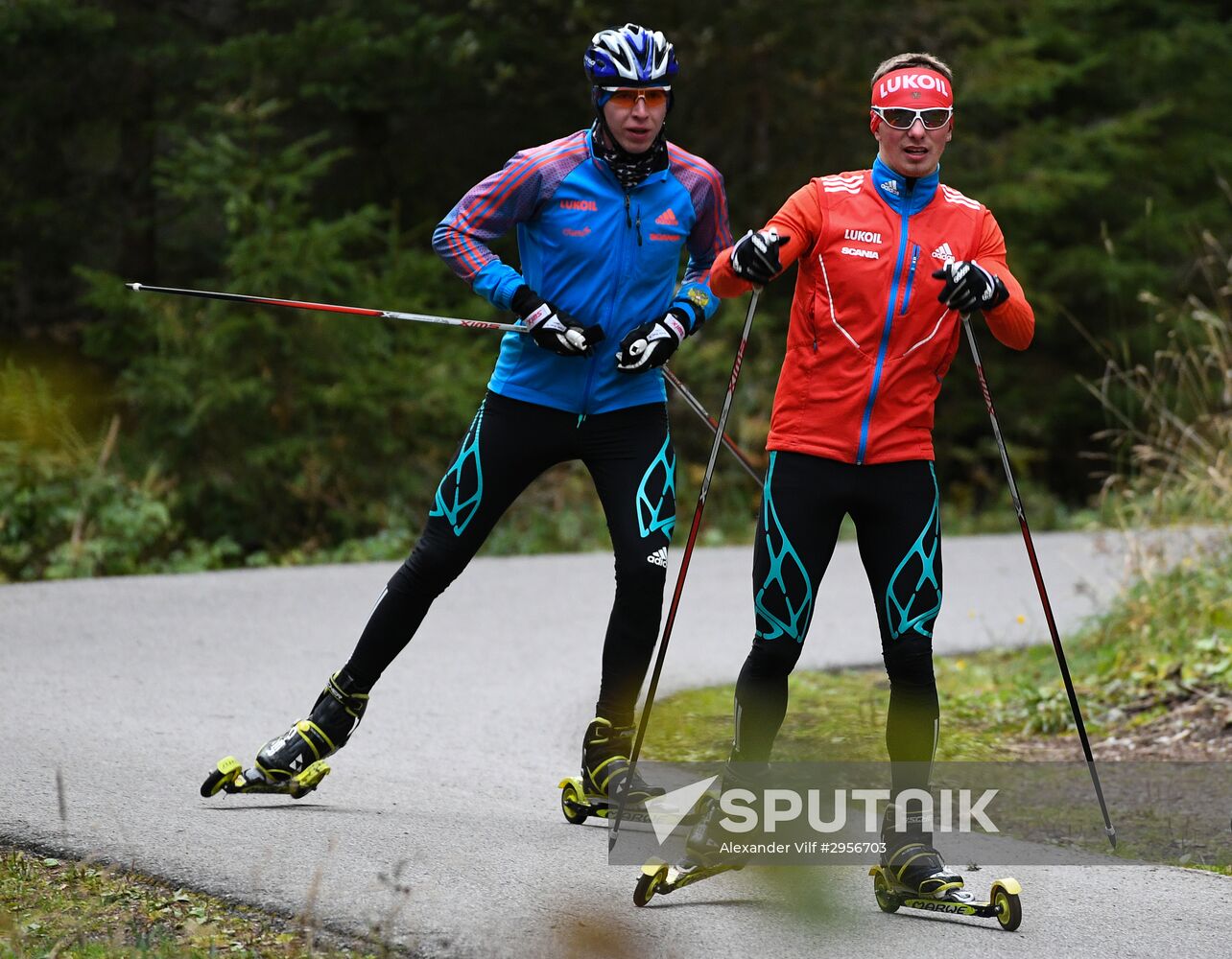 National skiing team training session