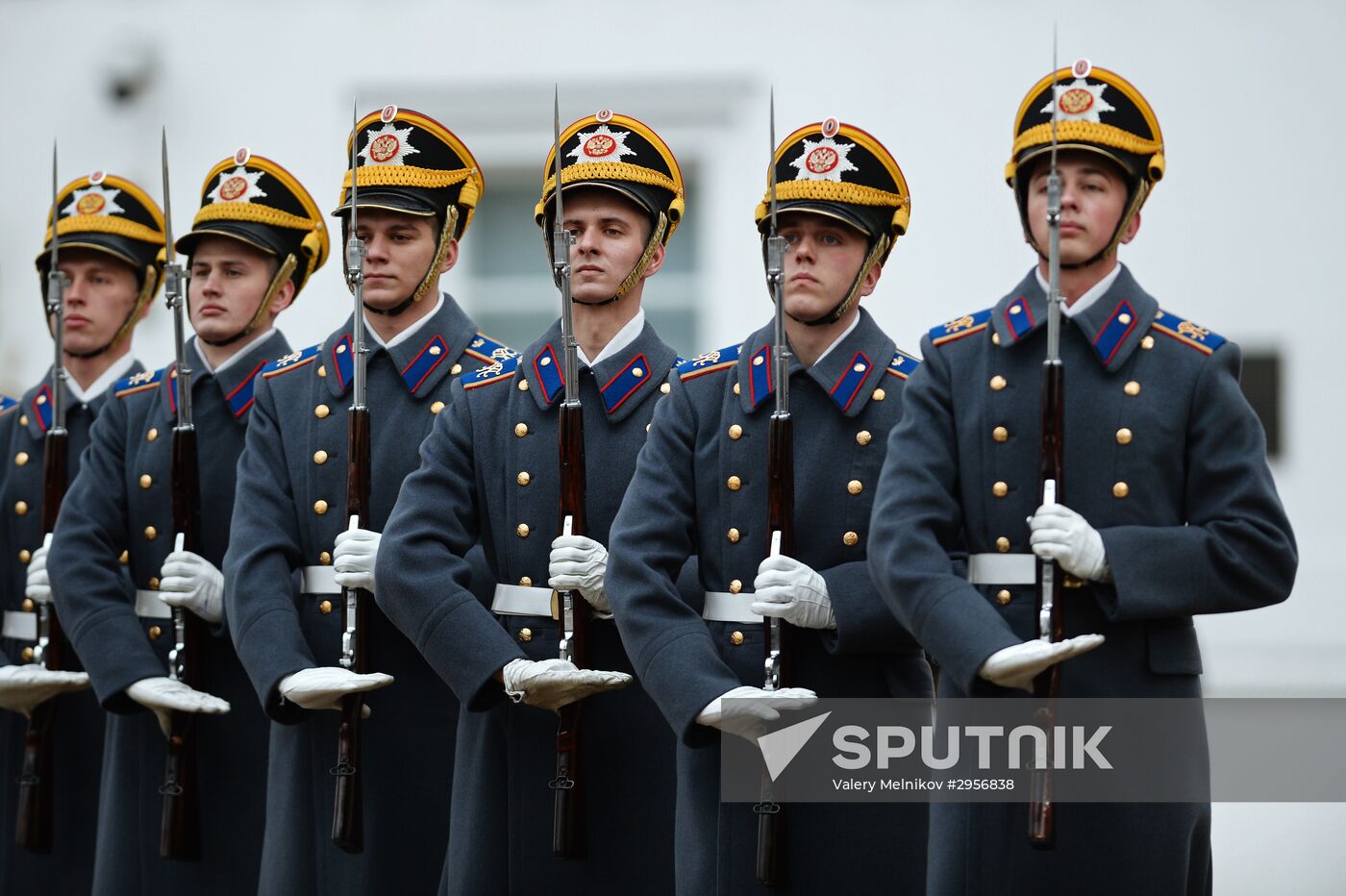 The year's last guard mounting ceremony of dismounted and cavalry guards