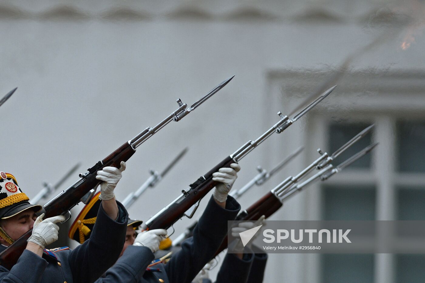 The year's last guard mounting ceremony of dismounted and cavalry guards