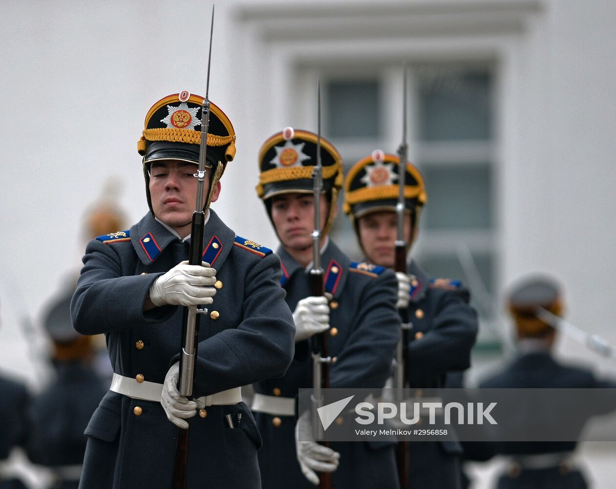 The year's last guard mounting ceremony of dismounted and cavalry guards