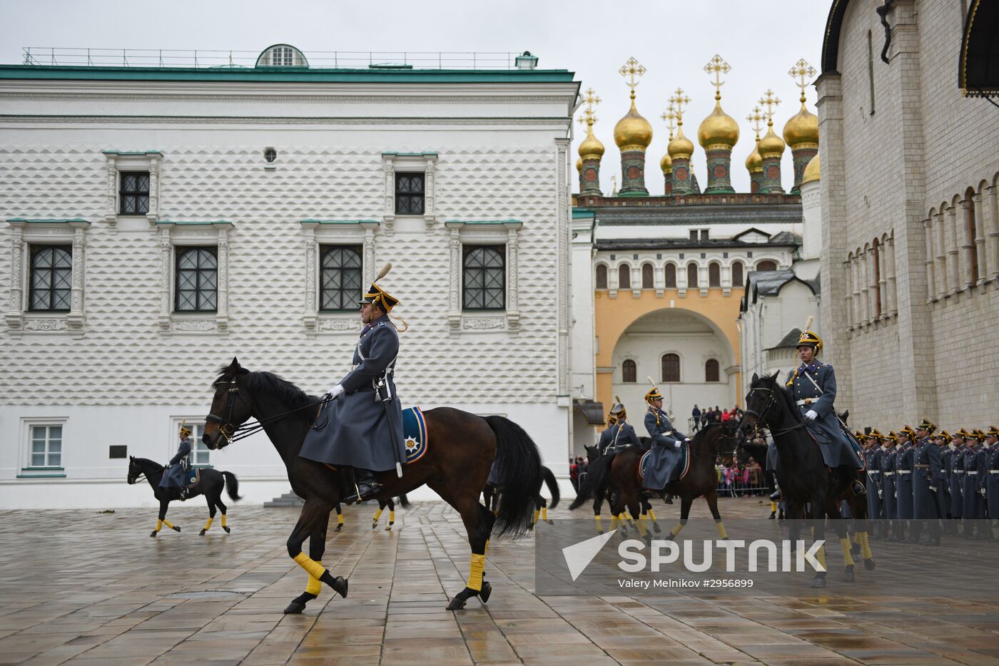 The year's last guard mounting ceremony of dismounted and cavalry guards