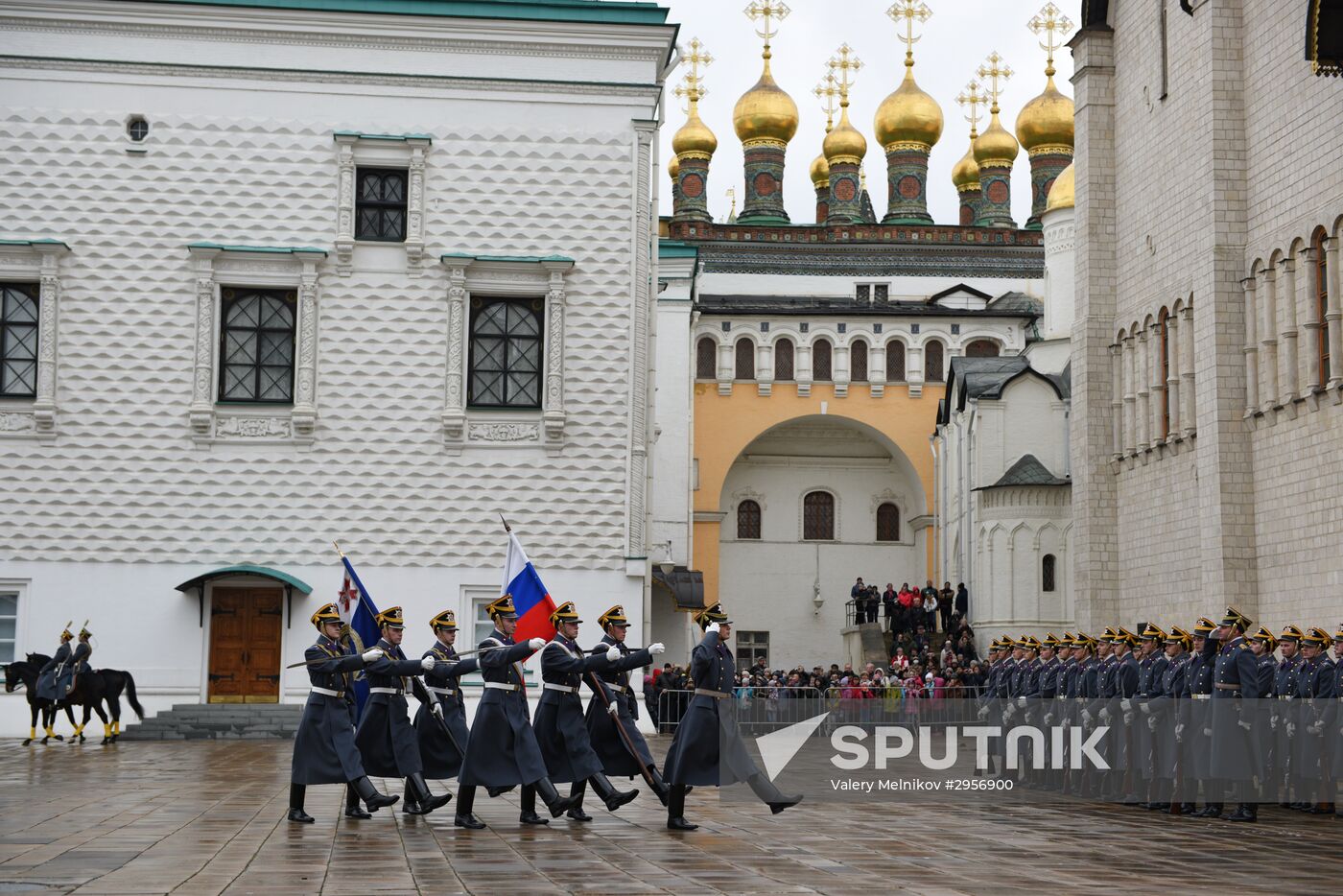 The year's last guard mounting ceremony of dismounted and cavalry guards