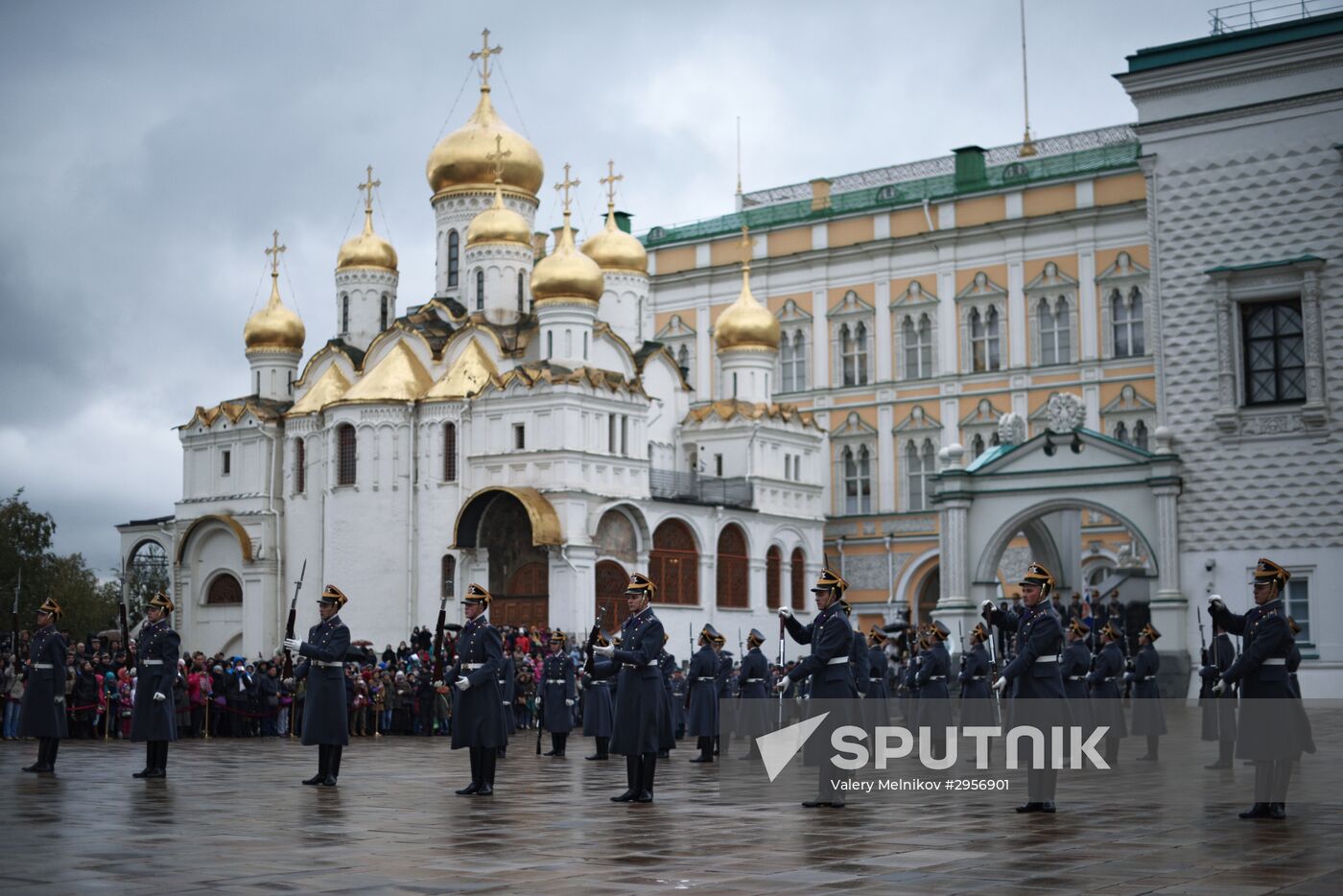 The year's last guard mounting ceremony of dismounted and cavalry guards