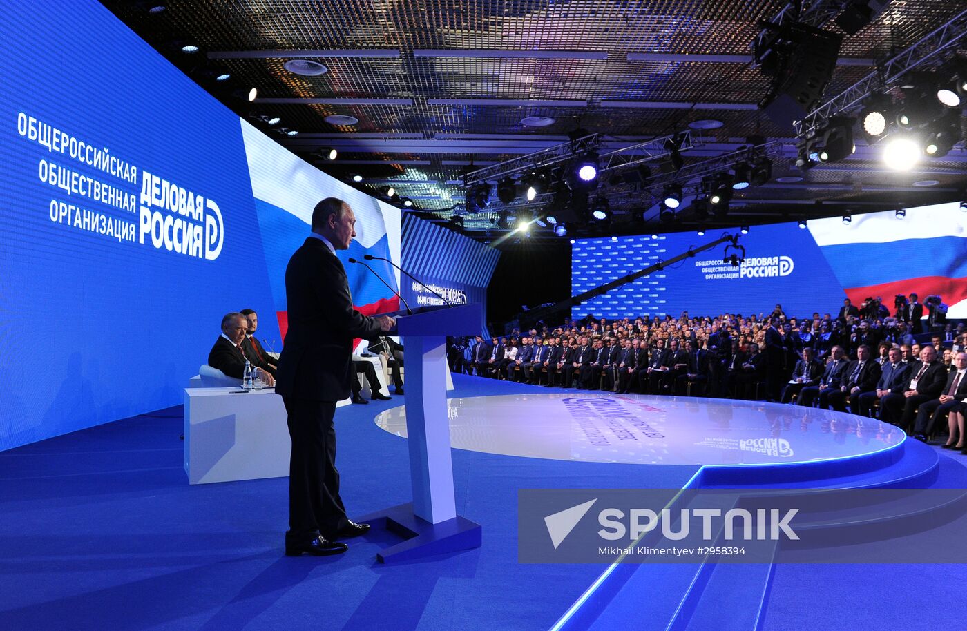 President Vladimir Putin attends Delovaya Rossiya congress