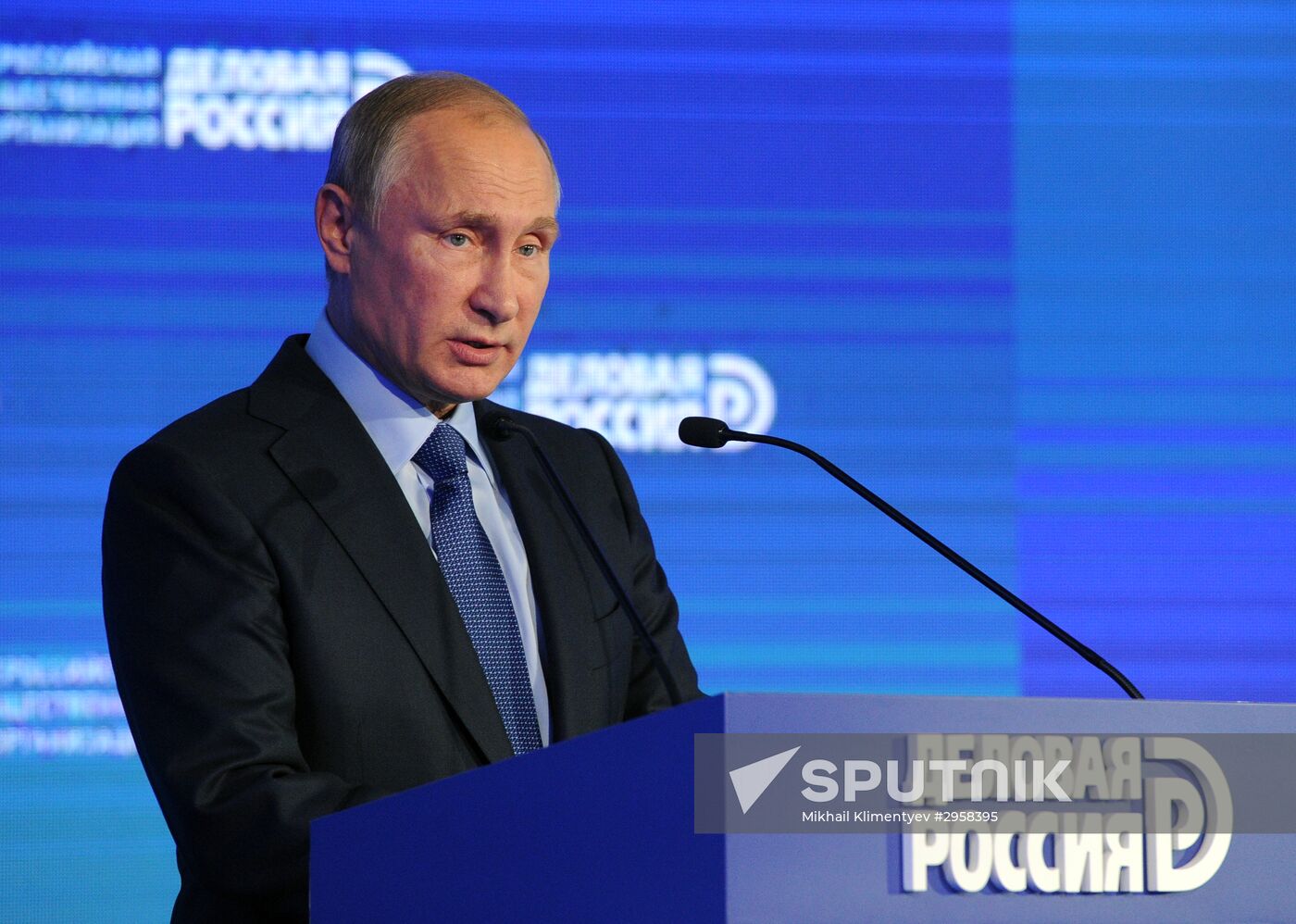 President Vladimir Putin attends Delovaya Rossiya congress