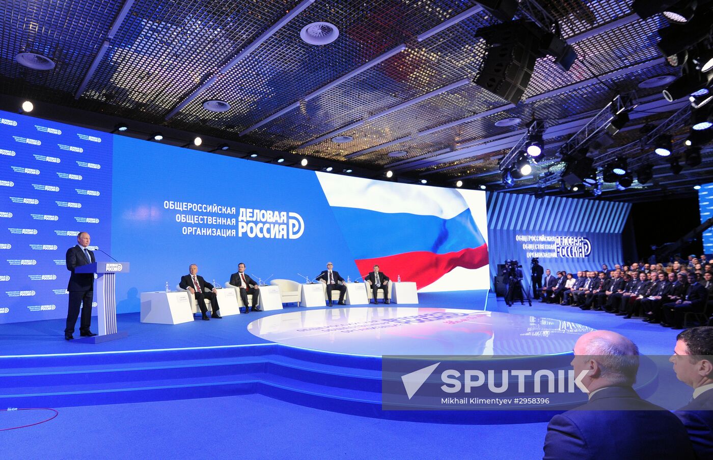 President Vladimir Putin attends Delovaya Rossiya congress