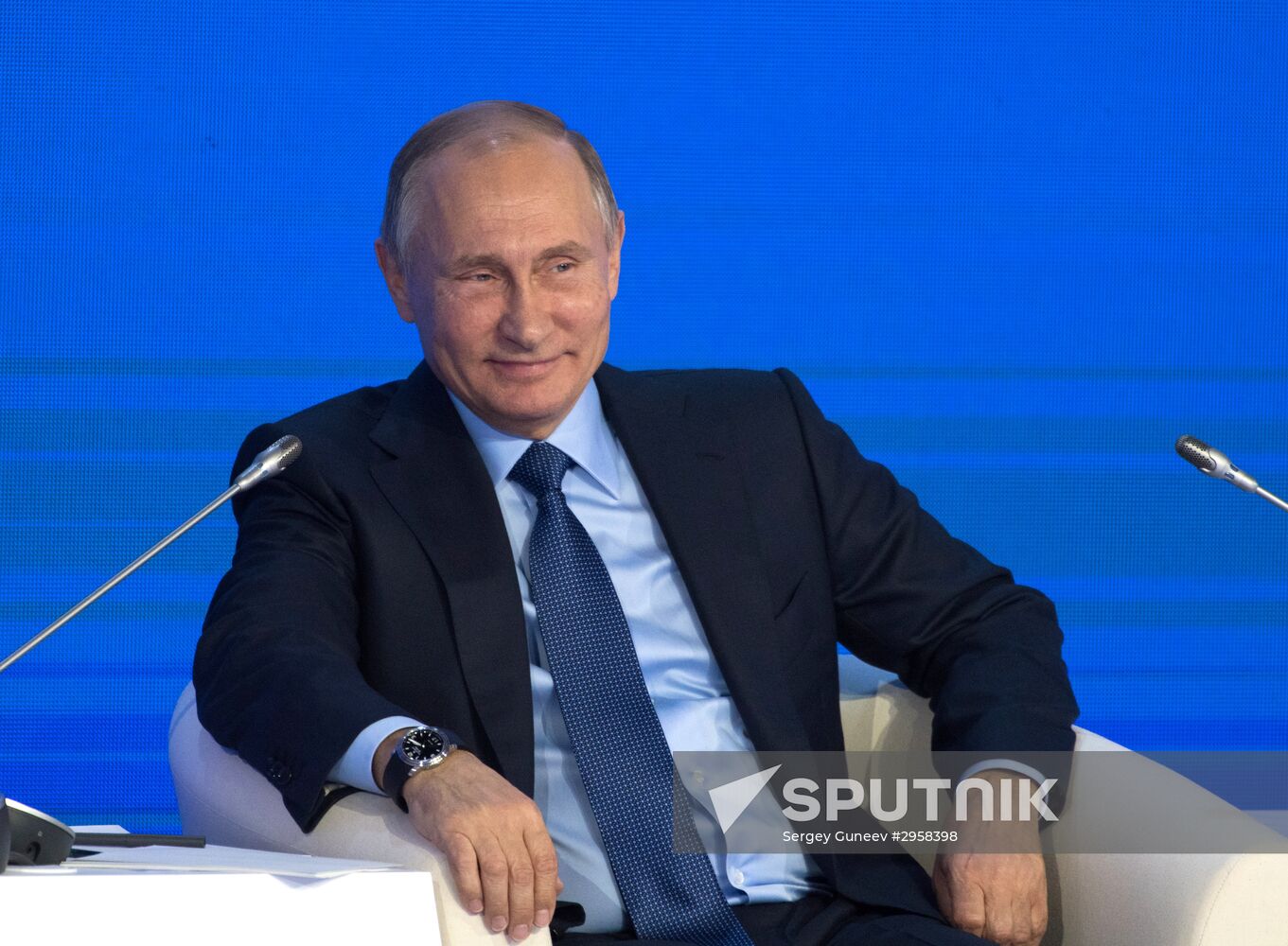 President Vladimir Putin attends Delovaya Rossiya congress