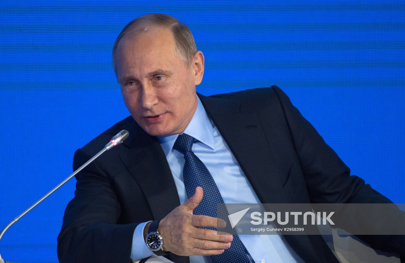 President Vladimir Putin attends Delovaya Rossiya congress