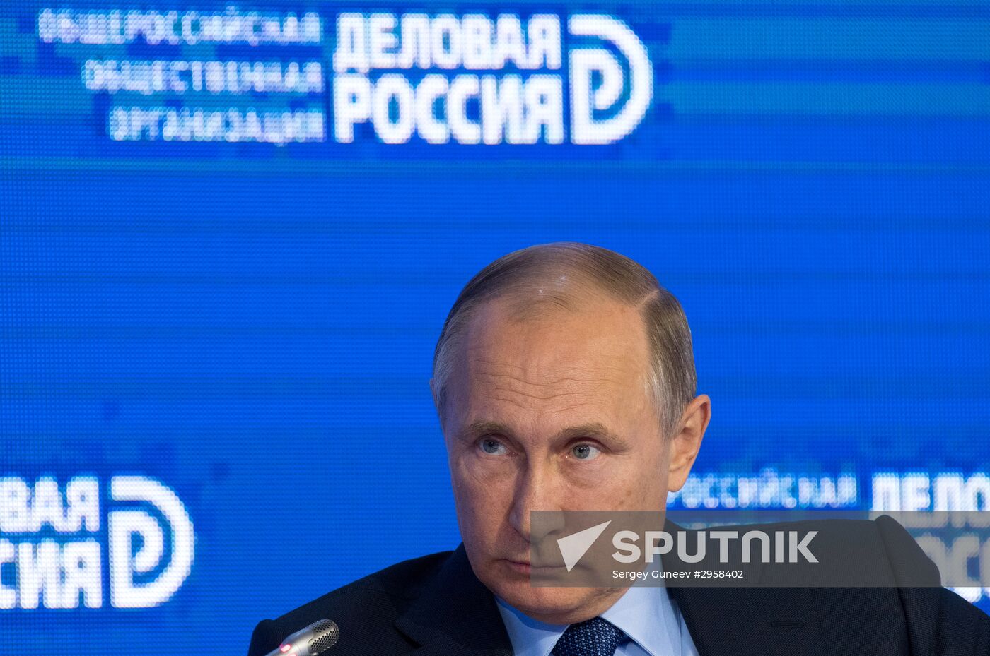 President Vladimir Putin attends Delovaya Rossiya congress