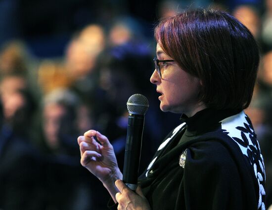 President Vladimir Putin attends Delovaya Rossiya congress