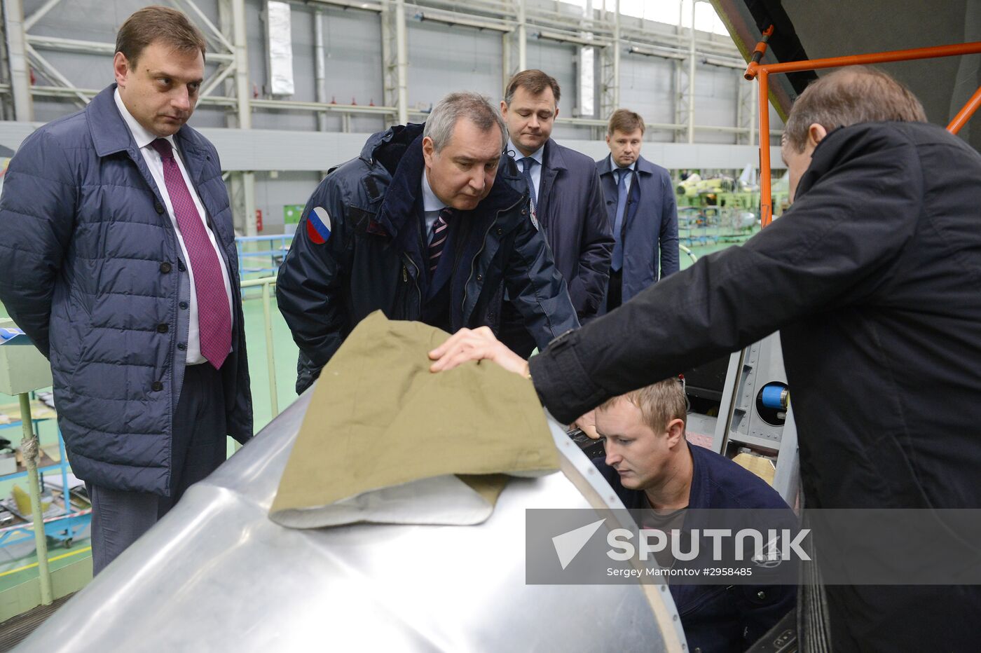 Russian Deputy Prime Minister Dmitry Rogozin visits MiG plant