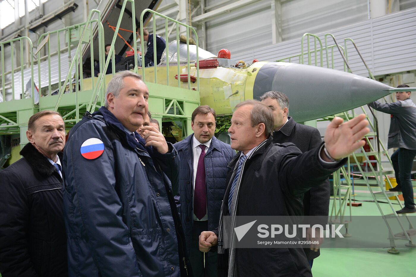 Russian Deputy Prime Minister Dmitry Rogozin visits MiG plant
