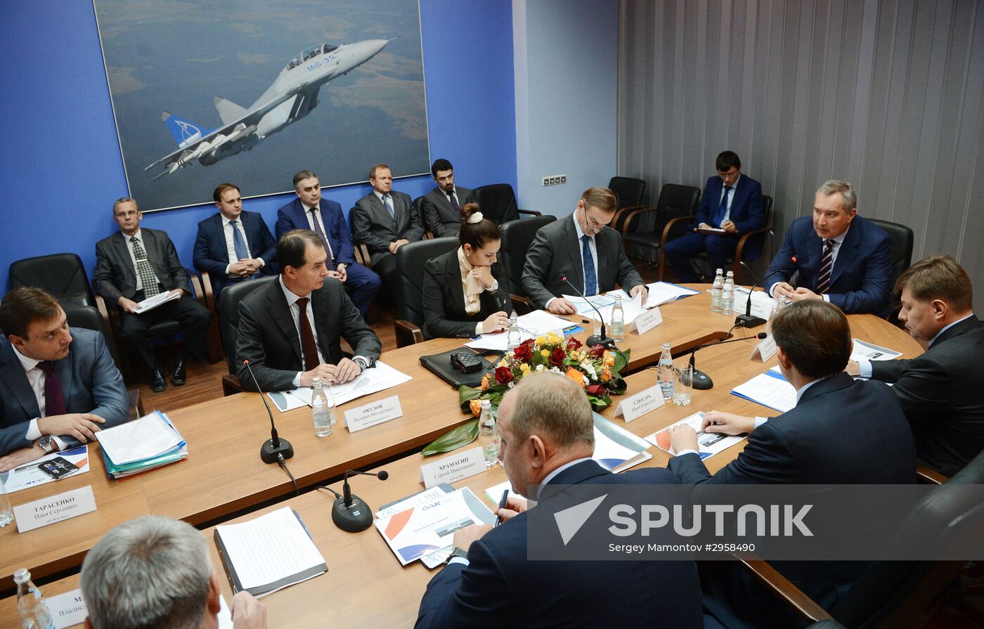 Russian Deputy Prime Minister Dmitry Rogozin visits MiG