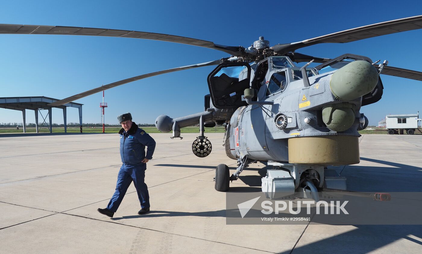 Helicopter regiment drills in Krasnodar Territory