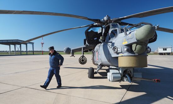 Helicopter regiment drills in Krasnodar Territory