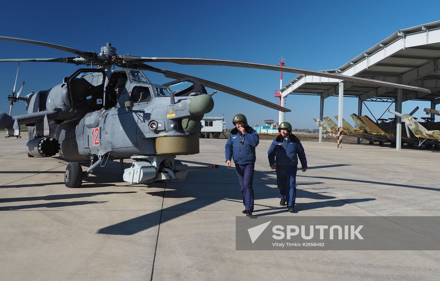 Helicopter regiment drills in Krasnodar Territory