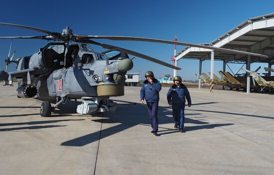 Helicopter regiment drills in Krasnodar Territory