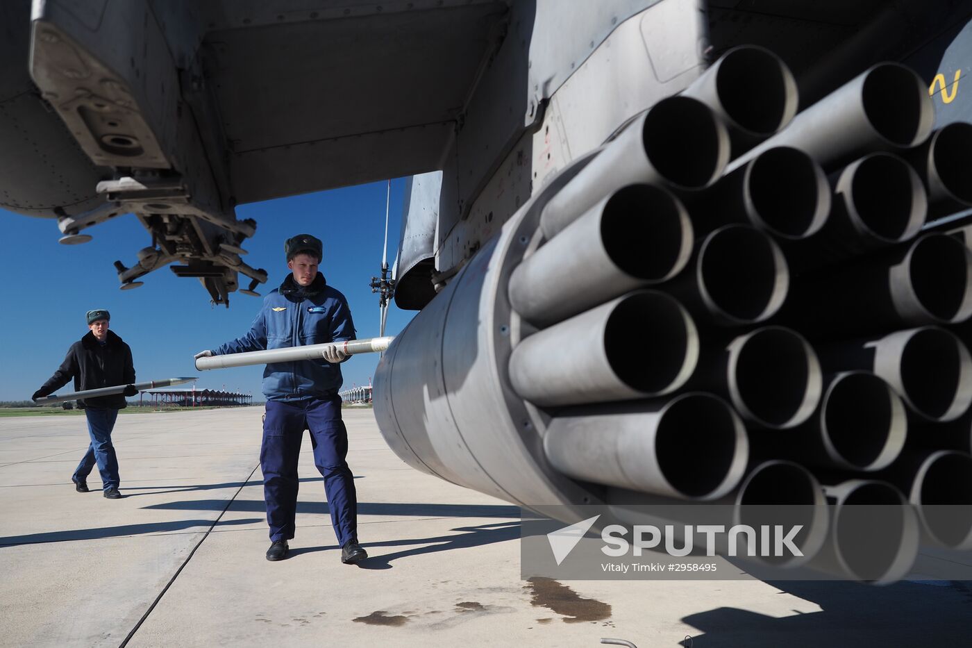 Helicopter regiment drills in Krasnodar Territory