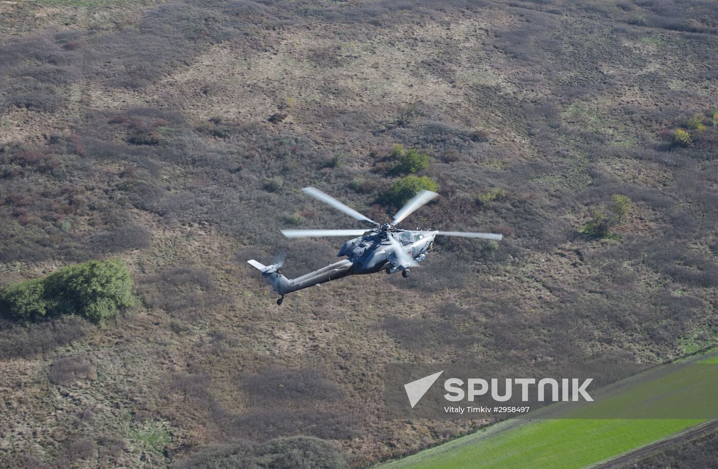 Helicopter regiment drills in Krasnodar Territory