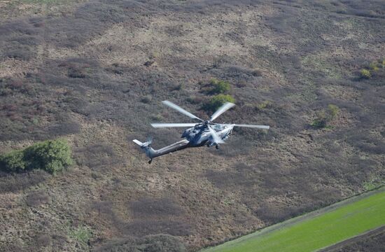 Helicopter regiment drills in Krasnodar Territory