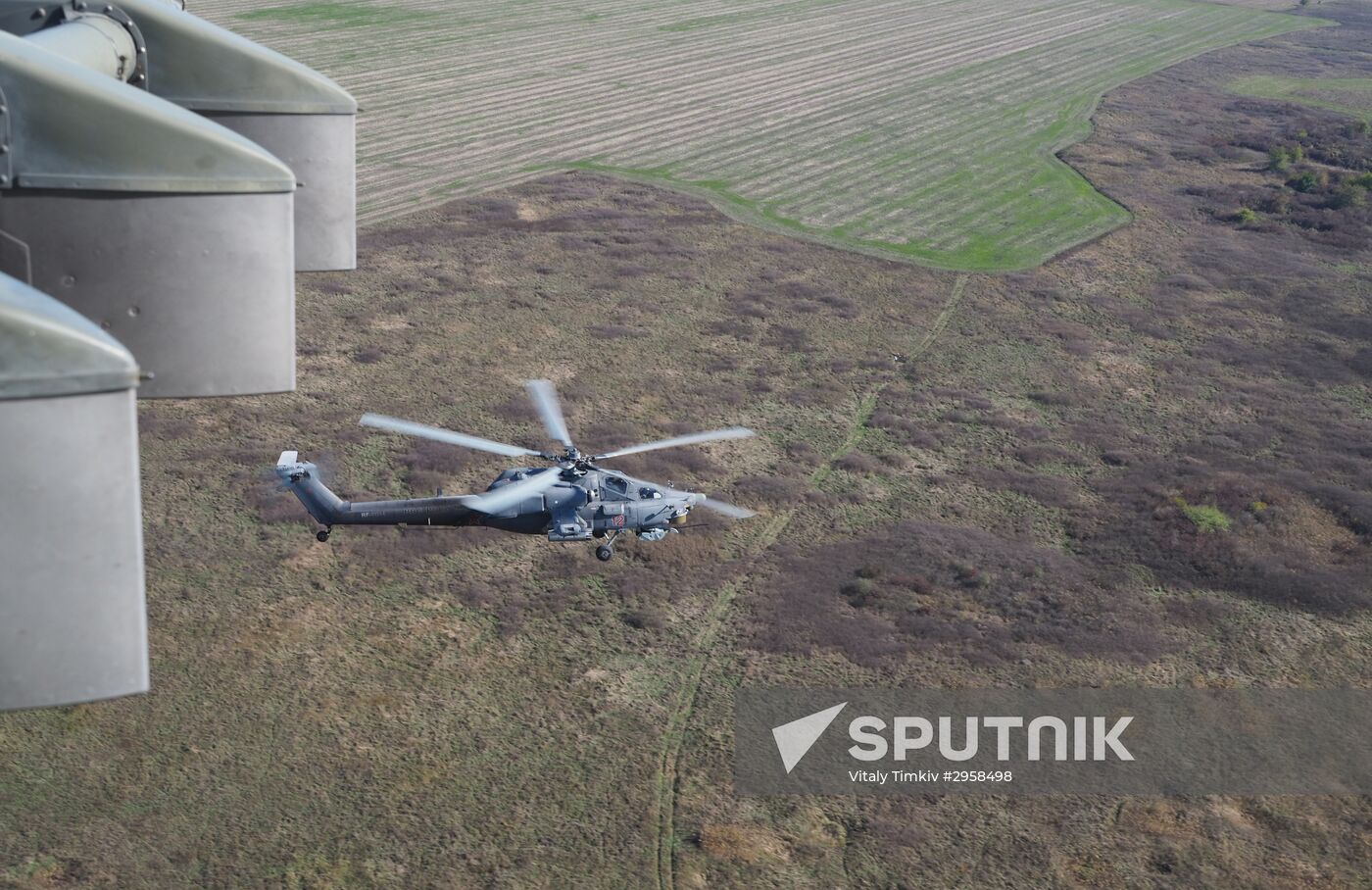 Helicopter regiment drills in Krasnodar Territory