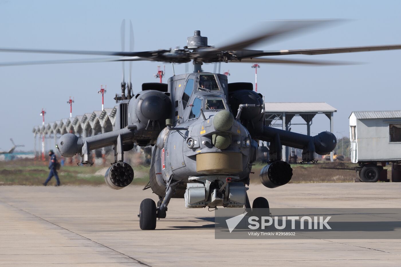 Helicopter regiment drills in Krasnodar Territory