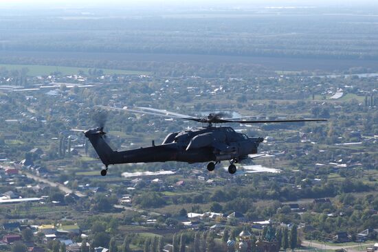Helicopter regiment drills in Krasnodar Territory