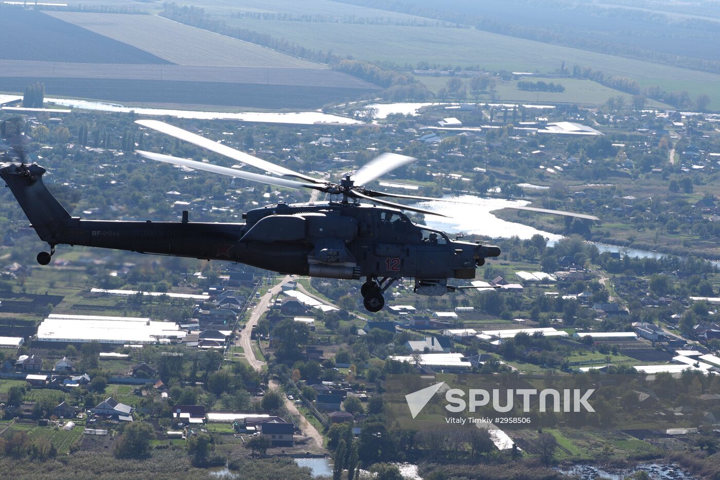 Helicopter regiment drills in Krasnodar Territory