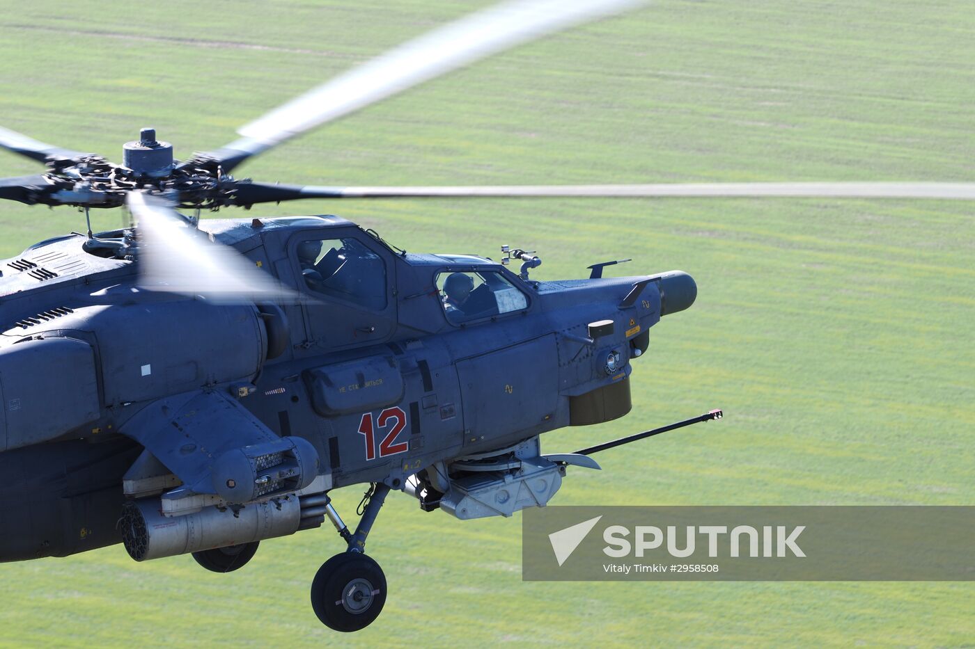 Helicopter regiment drills in Krasnodar Territory