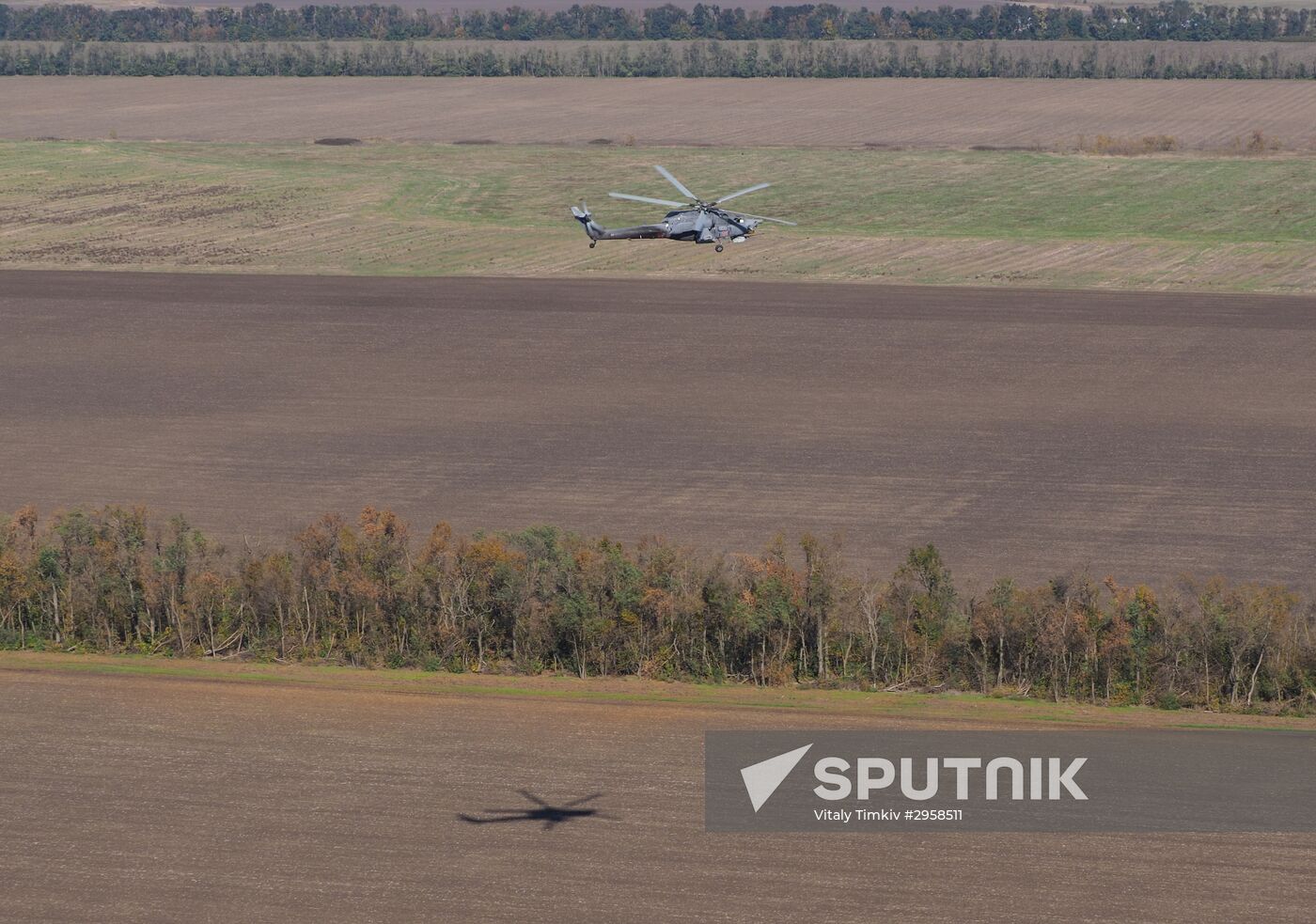 Helicopter regiment drills in Krasnodar Territory