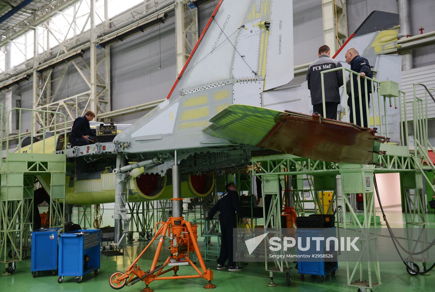 Russian Deputy Prime Minister Dmitry Rogozin visits MiG plant