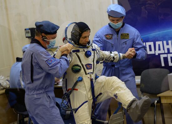Launch of Soyuz MS-02 manned spacecraft from Soyuz-FG launch vehicle from Baikonur cosmodrome