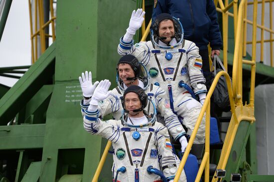 Launch of Soyuz MS-02 manned spacecraft from Soyuz-FG launch vehicle