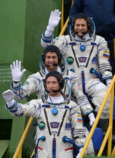 Launch of Soyuz MS-02 manned spacecraft from Soyuz-FG launch vehicle