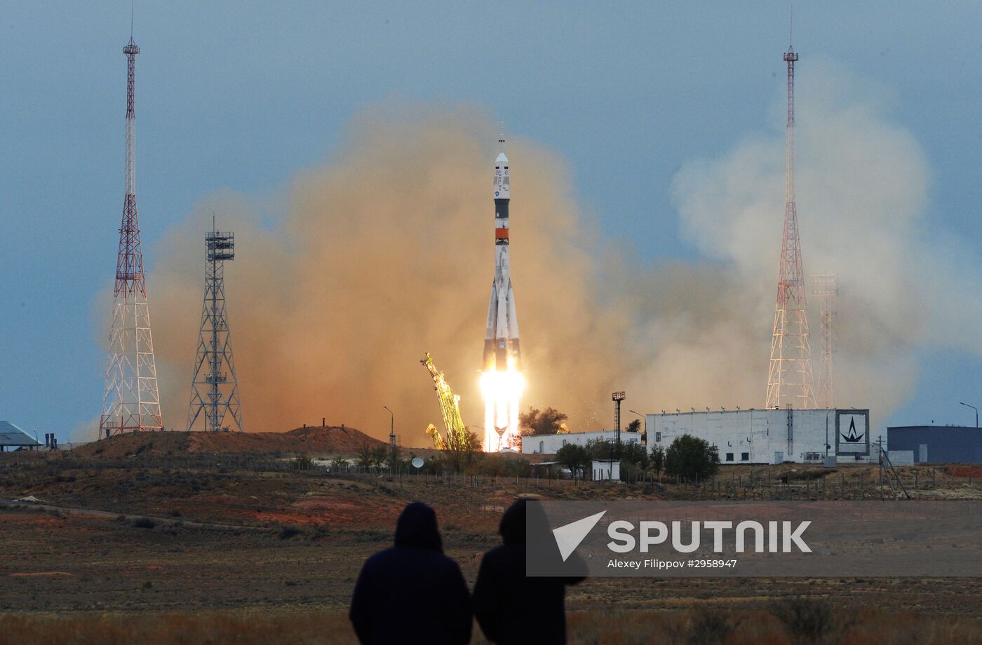 Launch of Soyuz MS-02 manned spacecraft from Soyuz-FG launch vehicle