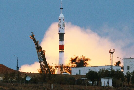 Launch of Soyuz MS-02 manned spacecraft from Soyuz-FG launch vehicle