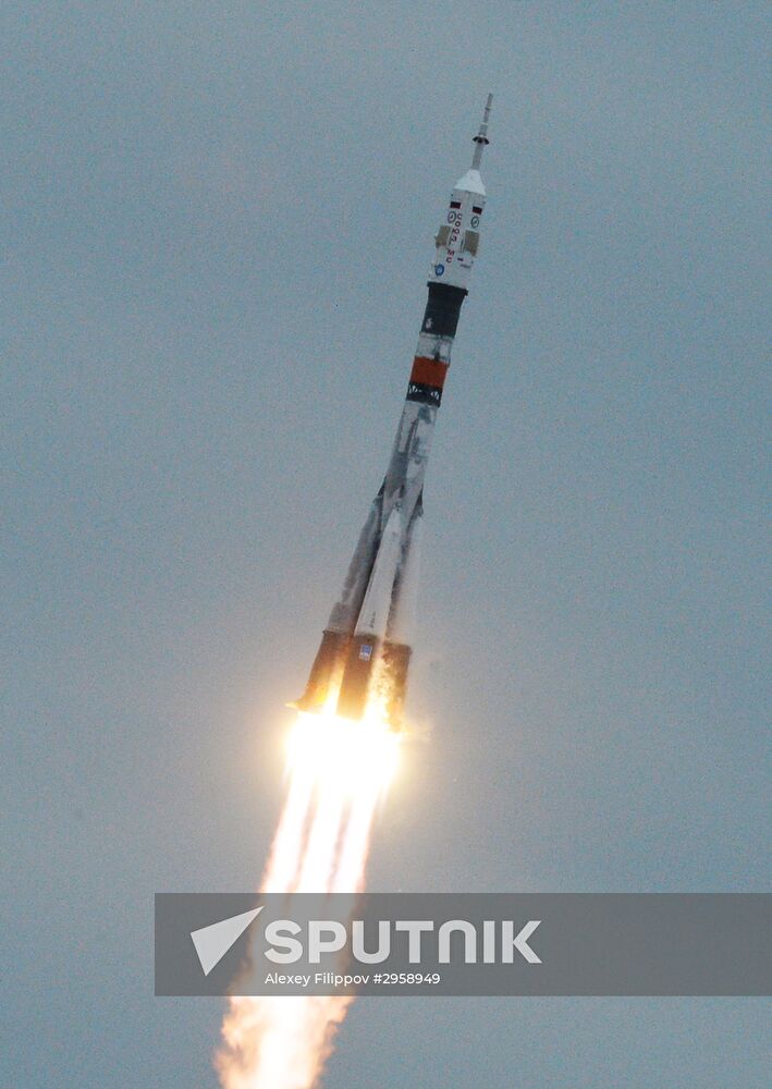 Launch of Soyuz MS-02 manned spacecraft from Soyuz-FG launch vehicle