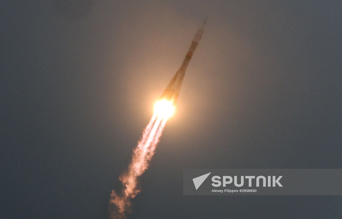 Launch of Soyuz MS-02 manned spacecraft from Soyuz-FG launch vehicle