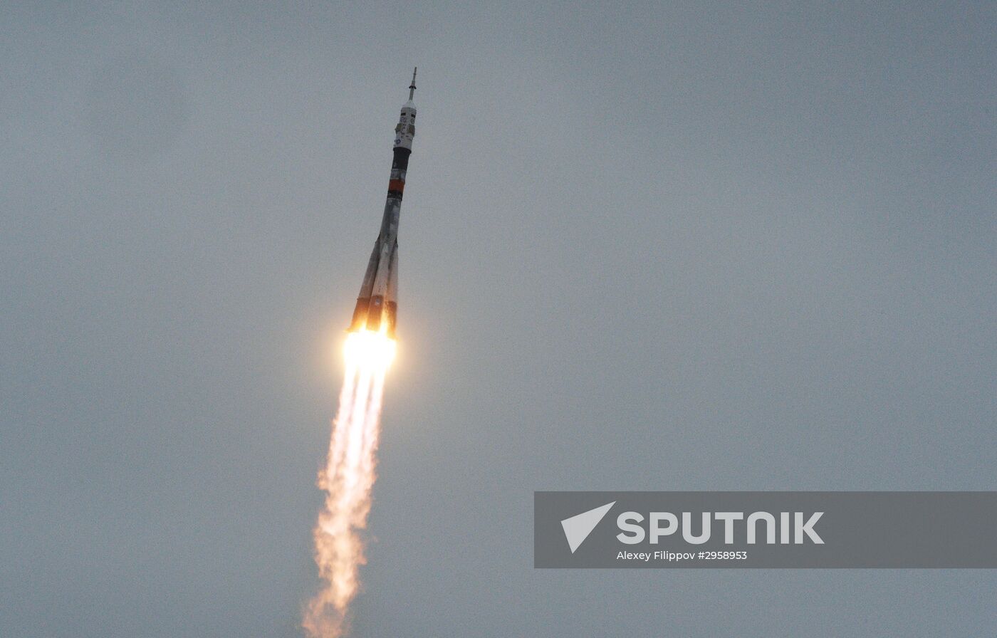 Launch of Soyuz MS-02 manned spacecraft from Soyuz-FG launch vehicle