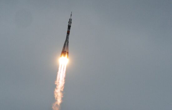 Launch of Soyuz MS-02 manned spacecraft from Soyuz-FG launch vehicle