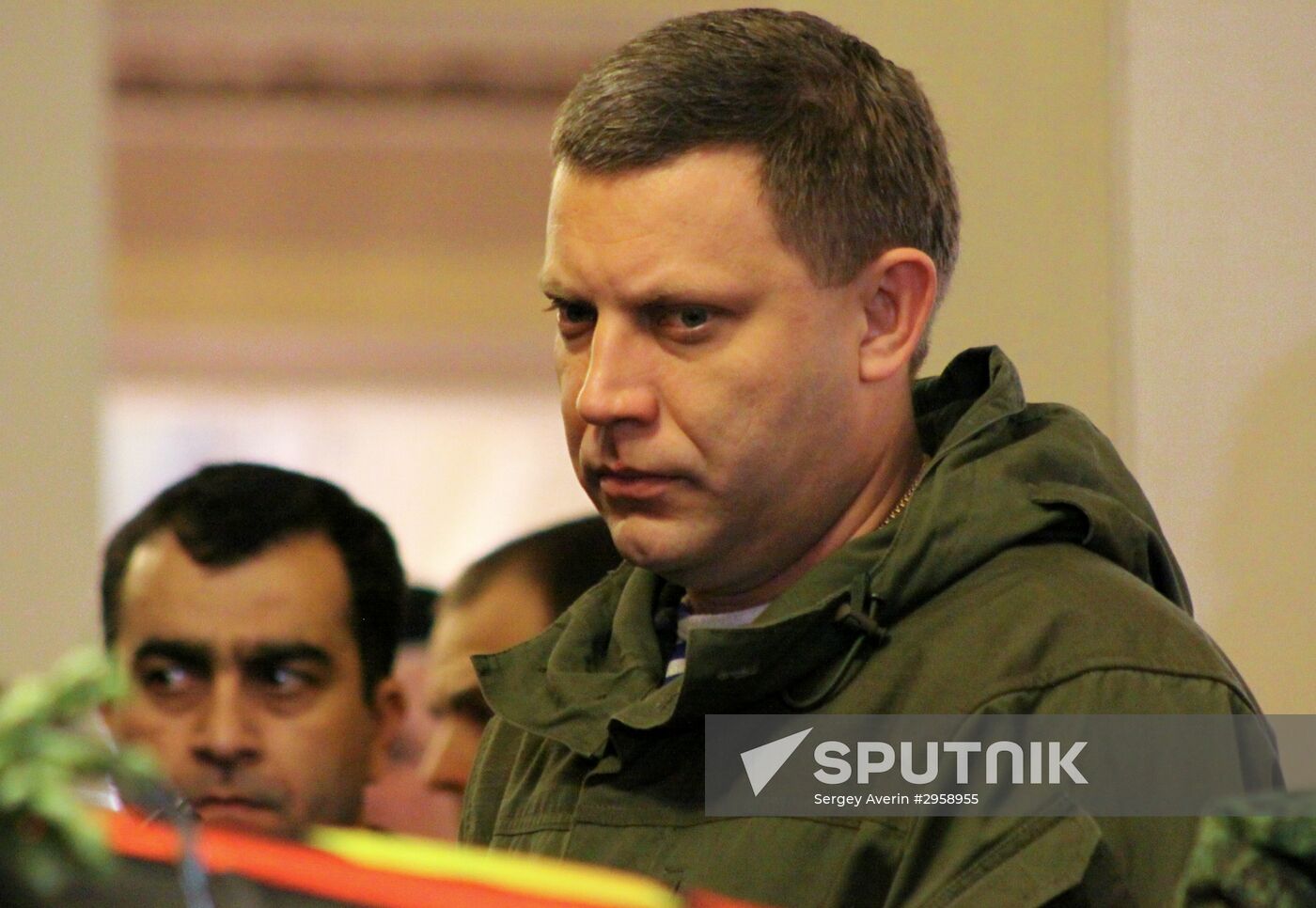 Paying last respects to DPR militia commander Arsen Pavlov (Motorola) in Donetsk